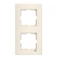 Рамка двойная вертикальная крем  VIKO MERIDIAN 90979032-WH